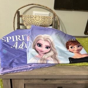 NWOT (1) Disney Frozen Kids Body Purple Pillow Cover with Zipper Closure